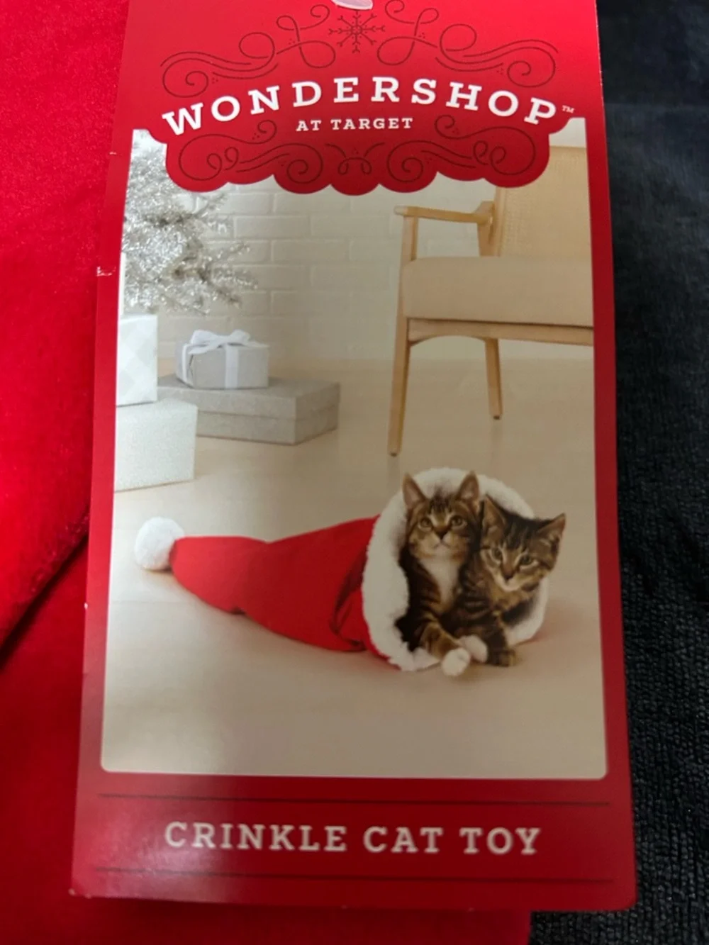 Wondershop Crinkle Cat Toy “Santa Hat”